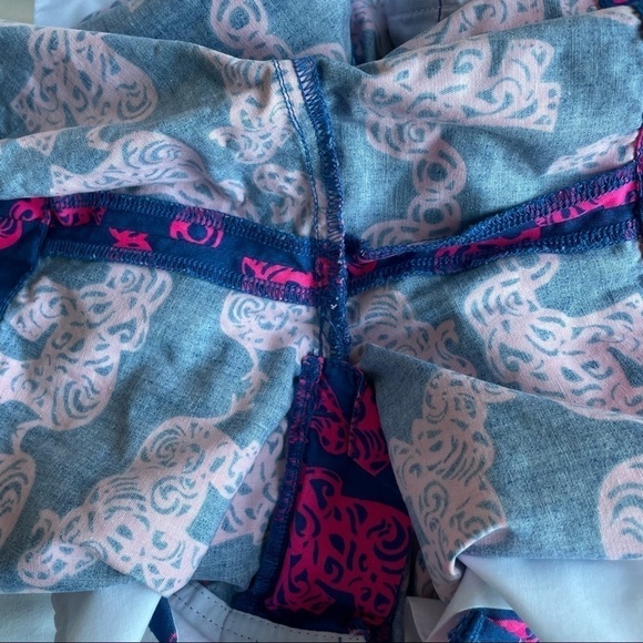 ❤️ Lilly Pulitzer Blue W Callahan Pack Your Trunk W/Pink Elephant Shorts… - Picture 13 of 13